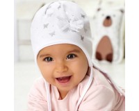 AJS dvigubos medvilnės pavasarinė kepurė mergaitei (įvairių spalvų)